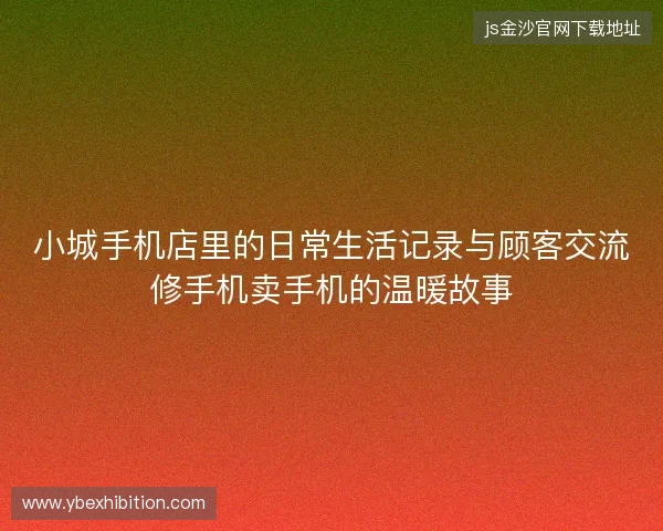 小城手机店里的日常生活记录与顾客交流修手机卖手机的温暖故事